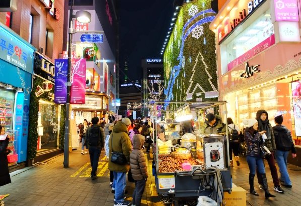 Shoppingstraßen in Seoul
